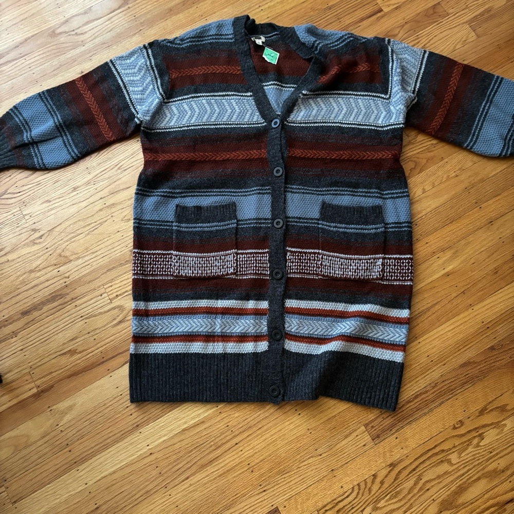 Multicolor Cardigan- Long Sweater /Coat